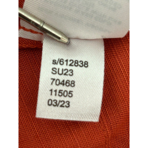 Ann Taylor Dress Womens Size 10 Cranberry Sleeveless Faux Wrap Casual Midi - Picture 11 of 14